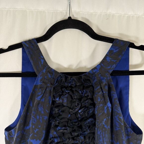 J. Crew Silk Knee Length Dress Women's 0 Blue Zip Back Sleeveless  Lightweight - Picture 4 of 11